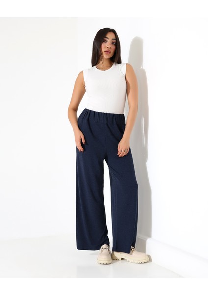 Kadın Beli Lastikli Yün Viskon Büyük Beden Pantolon fırsatları