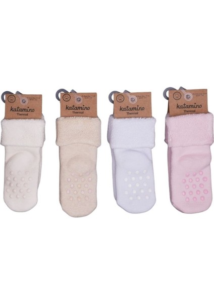 Katamino Beru Katlamalı Abs'li Kız Bebek Havlu Soket Çorap K42260 Asorti