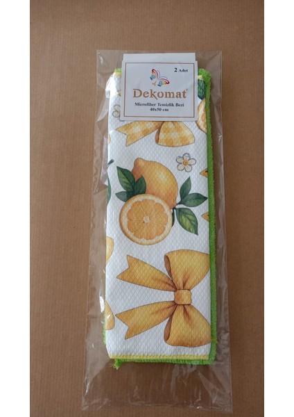 Microfiber Temizlik Bezi 40X50 cm 2ADET (Bir Adet Baskılı Bir Adet Naturel) modelleri