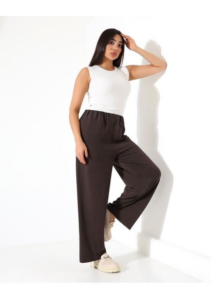 Kadın Beli Lastikli Yün Viskon Büyük Beden Pantolon fırsatları