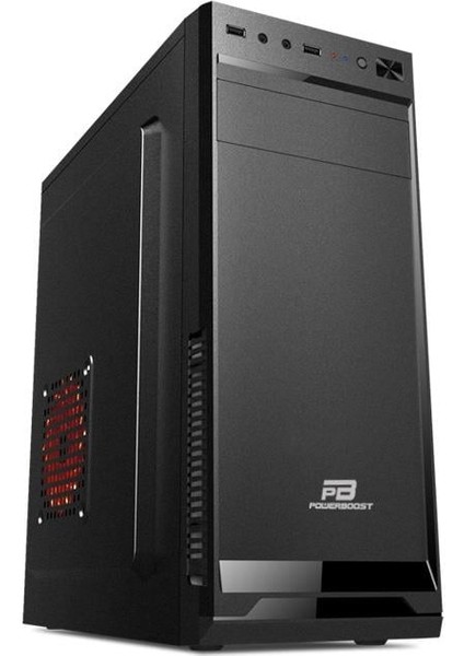 Power Boost VK-A002S 250W 1X8CM Fan Mıdı Tower Meshed Panel 2xusb2.0 1xaudıo Siyah Kasa