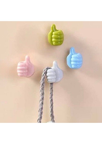 5 Adet Baş Parmak Figürlü Kablo Tutucu – Pratik Kablo Düzenleyici Aparat