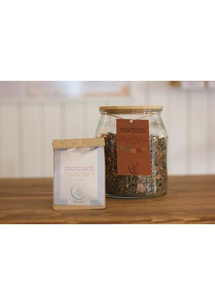 Moment 50 gr | Tulsi-Kakule- Seylon Tarçın- Peppermint -Gotu Kola -Gül | Haven Herbs & Blends Bitki Çayı
