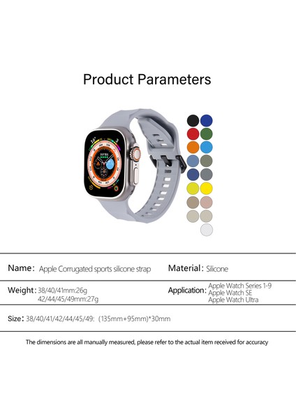 Kalebol Apple Watch 10 46MM/ULTRA 2/ultra 49MM/9 8 7 45MM/SE (2023) Se (2022) Se 6 5 4 44MM/3 2 1 42MM Silikon Spor Saat Kayışı - Gece Yeşili (Yurt Dışından) fırsatları