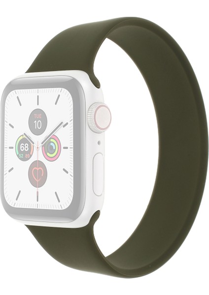Apple Watch Series 10 46MM/ULTRA 2 Ultra 49MM/9 8 7 45MM/SE (2023) Se (2022) Se 6 5 4 44MM/3 2 1 42MM Için Silikon Akıllı Saat Bandı Bilek Kayışı, Boyut: L-Yeşil (Yurt Dışından)