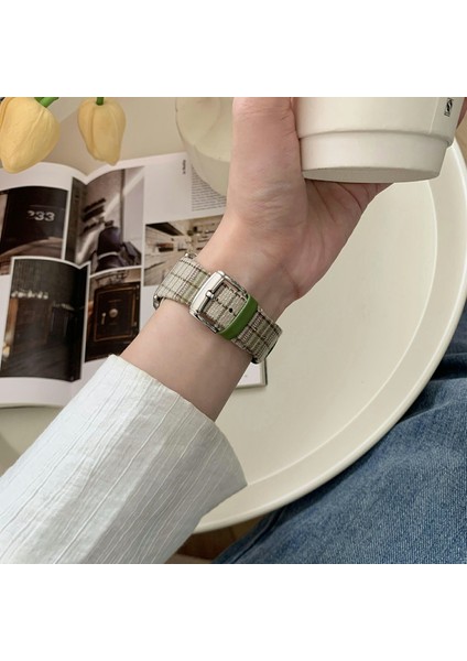 Apple Watch Series 10 46MM/ULTRA 2 Ultra 49MM/SERIES 9 8 7 45MM/SE (2023) Se (2022) Se 6 5 4 44MM/3 2 1 42MM-STIL 7 Için Ekose Yün Kayış (Yurt Dışından) fırsatları