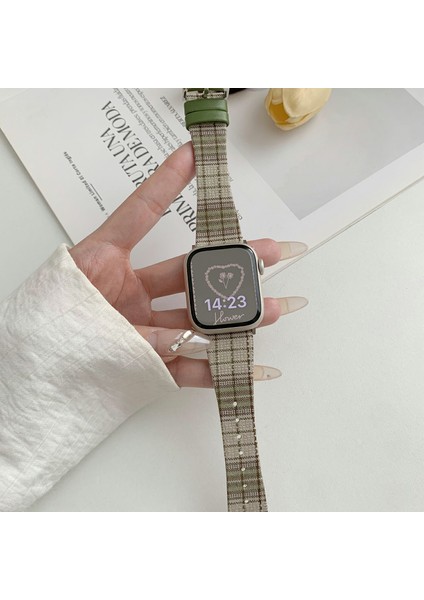 Apple Watch Series 10 46MM/ULTRA 2 Ultra 49MM/SERIES 9 8 7 45MM/SE (2023) Se (2022) Se 6 5 4 44MM/3 2 1 42MM-STIL 7 Için Ekose Yün Kayış (Yurt Dışından) indirimleri