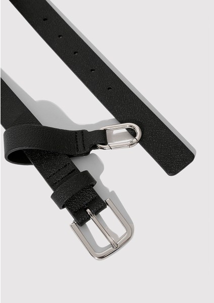 Siyah Suni Deri Kemer 0911875-900