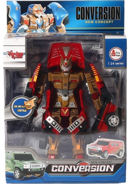 HW899125 Dönüşebilen Robot Jeep 124 Vardem