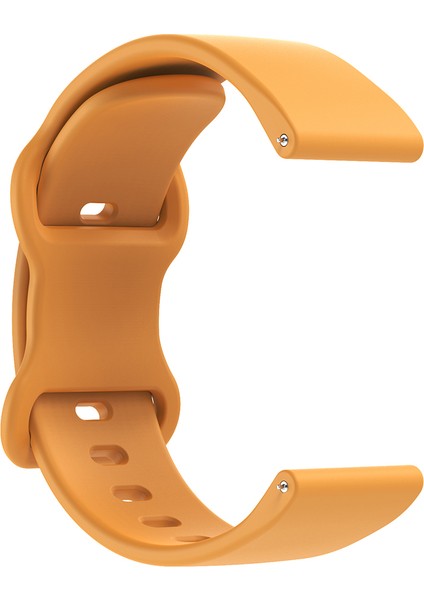 Evrensel 18 mm Düz Renkli Silikon Kayış Şeklinde Tokalı Akıllı Saat Bandı - Sarı (Yurt Dışından) modelleri