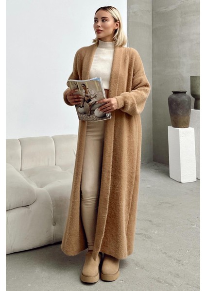 Uzun Salaş Triko Hırka KAMEL 8245