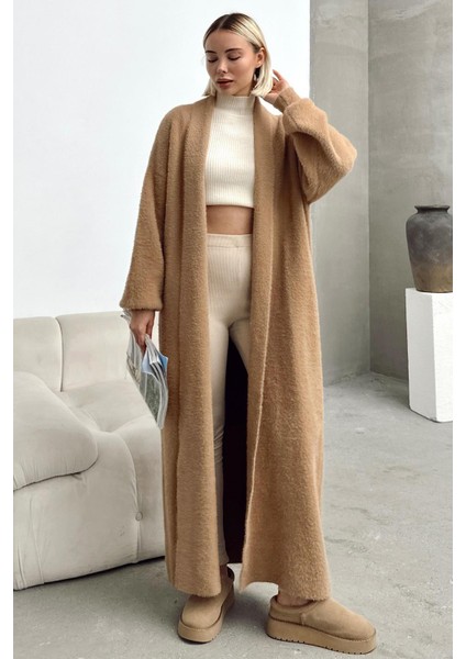 Uzun Salaş Triko Hırka KAMEL 8245