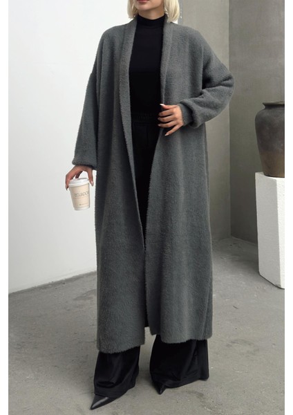 Uzun Salaş Triko Hırka ANTRASİT 8245