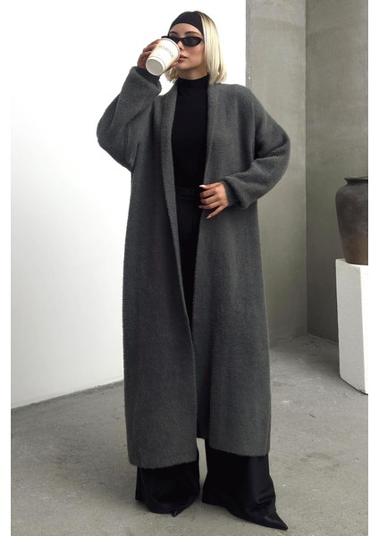 Uzun Salaş Triko Hırka ANTRASİT 8245