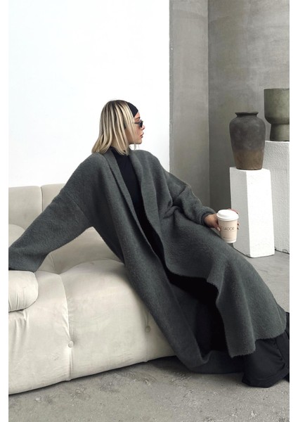 Uzun Salaş Triko Hırka ANTRASİT 8245