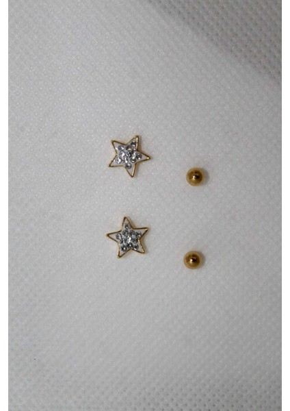 316L Paslanmaz Çelik Yıldızlı Kadın Küpe Seti – Zarif ve Şık Tasarım fiyatları