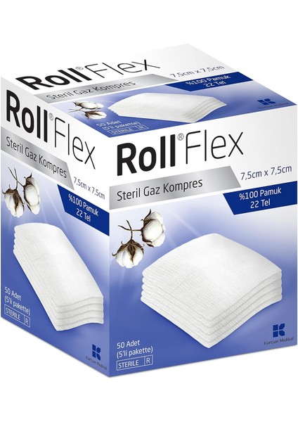 Roll 131406 Flex Gaz Kompres 7.5 cm x 7.5 cm 50 Li