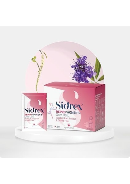 Sidrex Repro Women's Once Daily Inositol Içeren Takviye Edici Gıda 30 Saşe