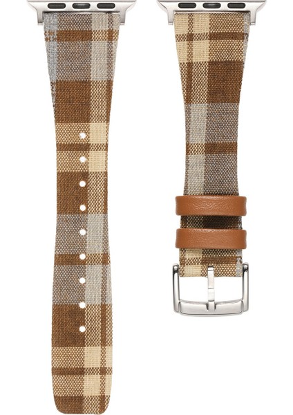 Apple Watch Series 10 42MM/9 8 7 41MM/SE (2023) Se (2022) Se 6 5 4 40MM/3 2 1 38MM-STIL 5 Için Ekose Yün Kayış (Yurt Dışından)