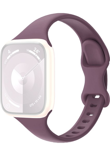 Apple Watch Series 10 42MM/9 8 7 41MM/SE (2023) Se (2022) Se 6 5 4 40MM/3 2 1 38MM Watch Band Silikon Kayış - Dumanlı Mor (Yurt Dışından)