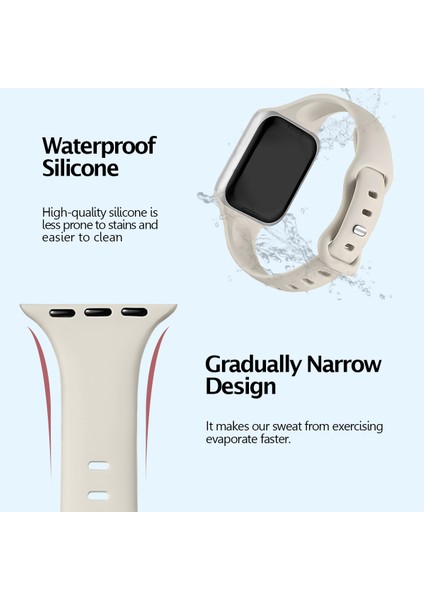 Apple Watch Series 10 42MM/9 8 7 41MM/SE (2023) Se (2022) Se 6 5 4 40MM/3 2 1 38MM Watch Band Silikon Kayış - Dumanlı Mor (Yurt Dışından) fiyatları