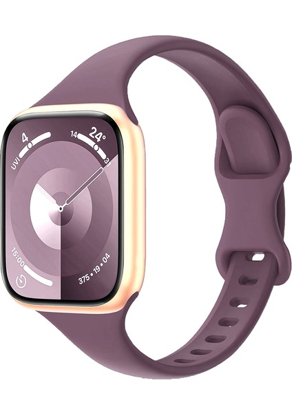 Apple Watch Series 10 42MM/9 8 7 41MM/SE (2023) Se (2022) Se 6 5 4 40MM/3 2 1 38MM Watch Band Silikon Kayış - Dumanlı Mor (Yurt Dışından) indirimleri
