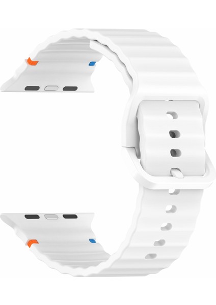 Apple Watch Series 10 46MM/ULTRA 2 Ultra 49MM/SERIES 9 8 7 45MM/SE (2023) Se (2022) Se 6 5 4 44MM/3 2 1 42MM Bant-Beyaz Için Silikon Kayış (Yurt Dışından) fırsatları