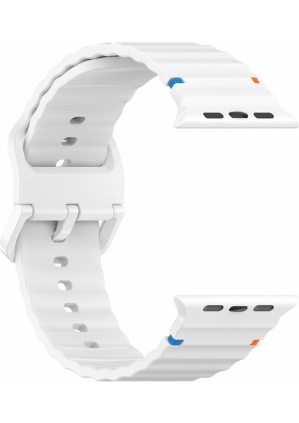 Apple Watch Series 10 46MM/ULTRA 2 Ultra 49MM/SERIES 9 8 7 45MM/SE (2023) Se (2022) Se 6 5 4 44MM/3 2 1 42MM Bant-Beyaz Için Silikon Kayış (Yurt Dışından) indirimleri