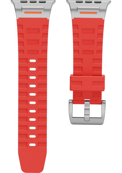 Apple Watch Series 10 46MM/ULTRA 2/ultra 49MM/9 8 7 45MM/SE (2023) Se (2022) Se 6 5 4 44MM/3 2 1 42MM Için Sıvı Silikon Kayış - Kırmızı (Yurt Dışından) fiyatları