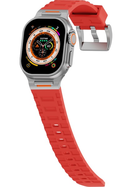 Apple Watch Series 10 46MM/ULTRA 2/ultra 49MM/9 8 7 45MM/SE (2023) Se (2022) Se 6 5 4 44MM/3 2 1 42MM Için Sıvı Silikon Kayış - Kırmızı (Yurt Dışından) fırsatları