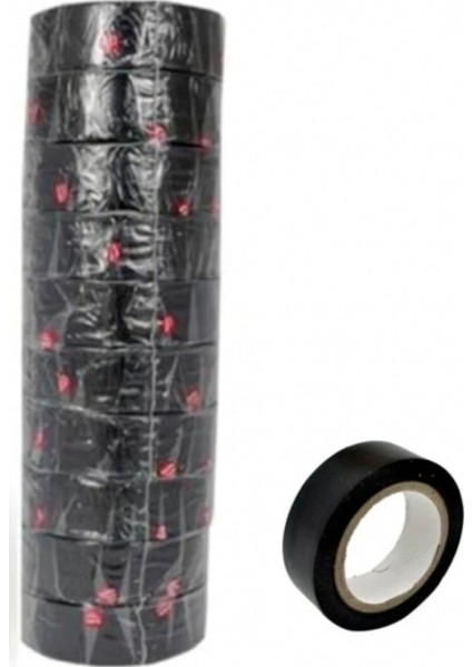 Izole Elektrik Bandı Siyah Pvc Bant 18MM 10 Adet