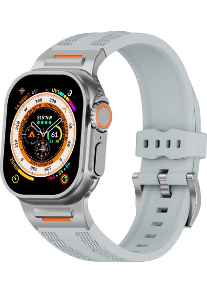 Apple Watch Series 10 46MM/ULTRA 2/ultra 49MM/9 8 7 45MM/SE (2023) Se (2022) Se 6 5 4 44MM/3 2 1 42MM Için Spor Sıvı Silikon Kayış - Bulutlu Gri (Yurt Dışından) indirimleri