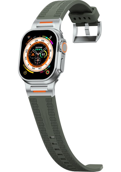 Apple Watch Series 10 46MM/ULTRA 2/ultra 49MM/9 8 7 45MM/SE (2023) Se (2022) Se 6 5 4 44MM/3 2 1 42MM - Orman Yeşili Için Spor Sıvı Silikon Kayış (Yurt Dışından) fırsatları