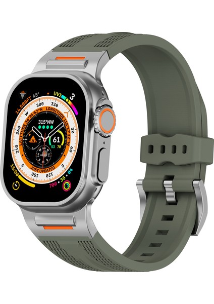 Apple Watch Series 10 46MM/ULTRA 2/ultra 49MM/9 8 7 45MM/SE (2023) Se (2022) Se 6 5 4 44MM/3 2 1 42MM - Orman Yeşili Için Spor Sıvı Silikon Kayış (Yurt Dışından) indirimleri