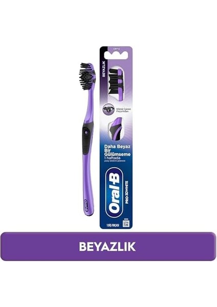 Oral-B Pro-3dwhite Kömürlü Beyazlık Diş Fırçası, Orta Sertlik modelleri
