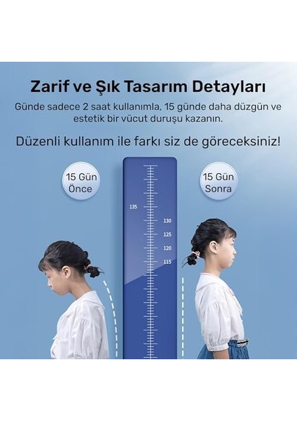 Npo ADD01S Şarjlı Titreşimli Otomatik Hatrlatıcı,kamburluk Giderici Ergonomik Akıllı Duruş Düzeltici fiyatları