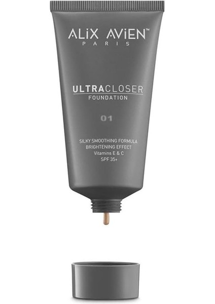 Alıx Avıen Ultra Kapatıcı Nemlendirici SPF35 Faktör ve E & C Vitaminli Fondöten - Ultracloser Foundation 01