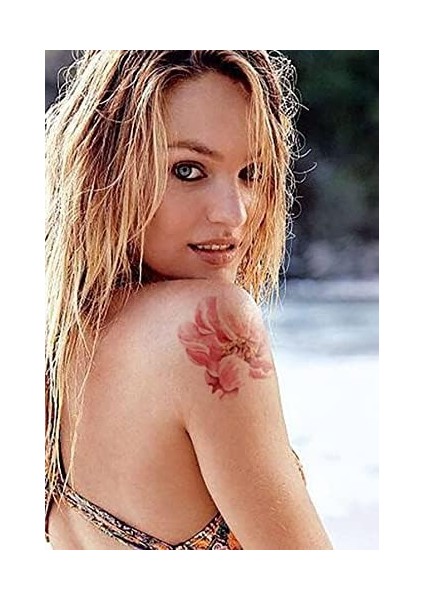 Artikel Pembe Açan Çiçek Geçici Dövme,geçici Tattoo,vücut Dövme,kol Bilek Dövme,boyun Dövme,sırt Dövme