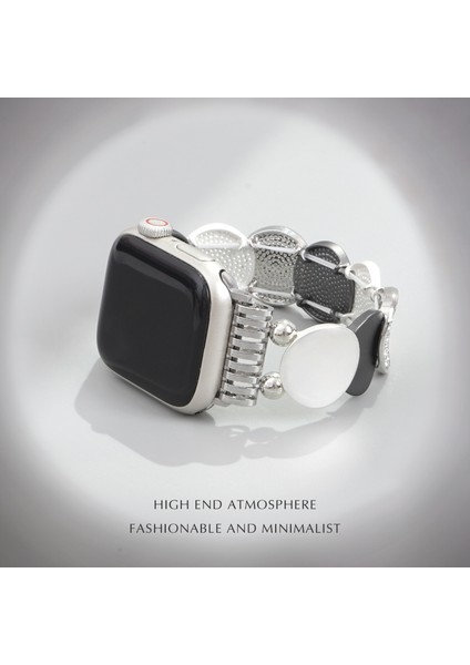 Apple Watch 10 46MM/ULTRA 2/ultra 49MM/9 8 7 45MM/SE (2023) Se (2022) Se 6 5 4 44MM/3 2 1 42MM Yuvarlak Parçalı Çinko Alaşımlı Kayış (Yurt Dışından) fırsatları