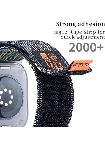 Kalebol Apple Watch Series 10 42MM/9 8 7 41MM/SE (2023) Se (2022) Se 6 5 4 40MM/3 2 1 38MM Denim Saat Kayışı Magic Tape Ayarlanabilir Bant-Safir (Yurt Dışından) indirimleri