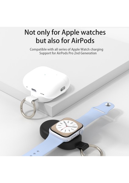 U16 Apple Watch Akıllı Saat Şarj Cihazı Mini Manyetik Kablosuz Şarj Pedi Type-C Fişli - Beyaz (Yurt Dışından) modelleri