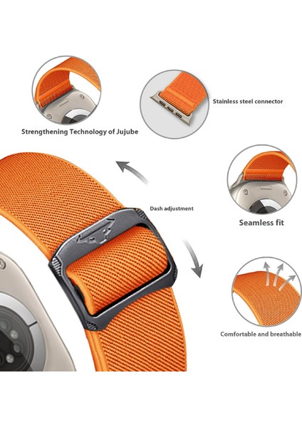 Apple Watch Series 10 46MM/ULTRA 2/ultra 49MM/SERIES 9 8 7 45MM/SE (2023) Se (2022) Se 6 5 4 44MM/3 2 1 42MM Bant Için Naylon Kayış - Koyu Gri (Yurt Dışından) fiyatları