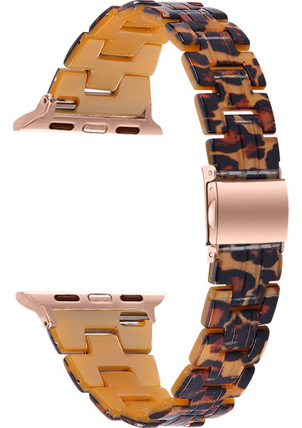 Apple Watch Series 10 46MM/ULTRA 2 Ultra 49MM/9 8 7 45MM/SE (2023) Se (2022) Se 6 5 4 44MM/3 2 1 42MM-LEOPARD Için Hafif Renkli Reçine Saat Kayışı Değişimi (Yurt Dışından)
