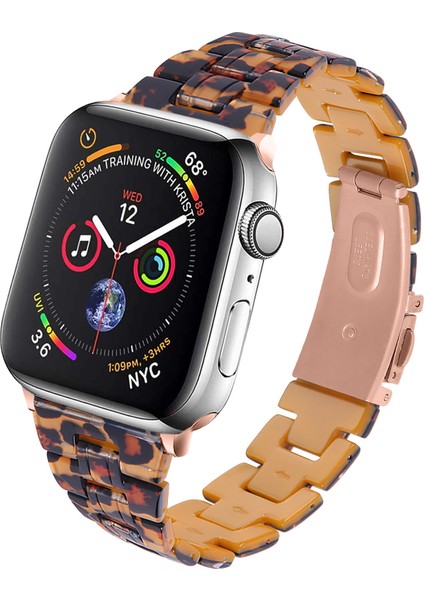 Apple Watch Series 10 46MM/ULTRA 2 Ultra 49MM/9 8 7 45MM/SE (2023) Se (2022) Se 6 5 4 44MM/3 2 1 42MM-LEOPARD Için Hafif Renkli Reçine Saat Kayışı Değişimi (Yurt Dışından) fiyatları