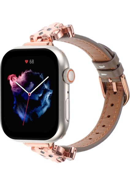 Apple Watch Series 10 46MM/ULTRA 2 Ultra 49MM/9 8 7 45MM/SE (2023) Se (2022) Se 6 5 4 44MM/3 2 1 42MM Saat Kayışı - Gül Altın/kahverengi (Yurt Dışından) fırsatları