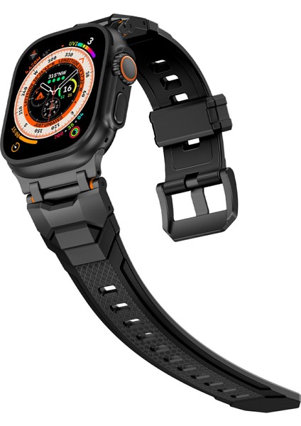 Apple Watch 10 46MM/ULTRA 2/ultra 49MM/9 8 7 45MM/SE (2023) Se (2022) Se 6 5 4 44MM/3 2 1 42MM Sıvı Silikon Kayış-Titanyum+Siyah Için (Yurt Dışından) fırsatları