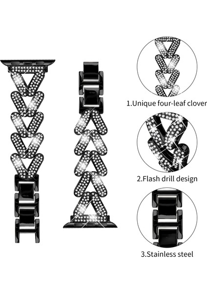 Apple Watch 10 42MM/9 8 7 41MM/SE (2023)/(2022)/(2020) 6 5 4 40MM/3 2 1 38MM - Siyah Için Çinko Alaşımlı Bükülmüş Saat Kayışı (Yurt Dışından) modelleri