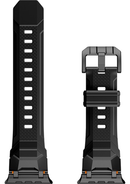 Apple Watch 10 46MM/ULTRA 2/ultra 49MM/9 8 7 45MM/SE (2023) Se (2022) Se 6 5 4 44MM/3 2 1 42MM Sıvı Silikon Kayış-Titanyum+Siyah Için (Yurt Dışından) indirimleri