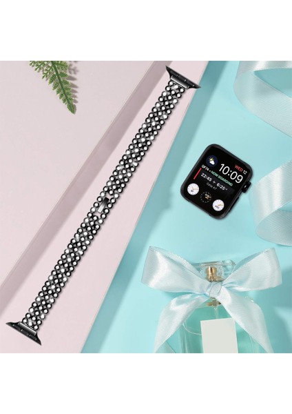 Apple Watch Series 10 42MM/9 8 7 41MM/SE (2023) Se (2022) Se 6 5 4 40MM/3 2 1 38MM Çinko Alaşımlı Bant - Siyah Için Yapay Elmas Kayış (Yurt Dışından) indirimleri