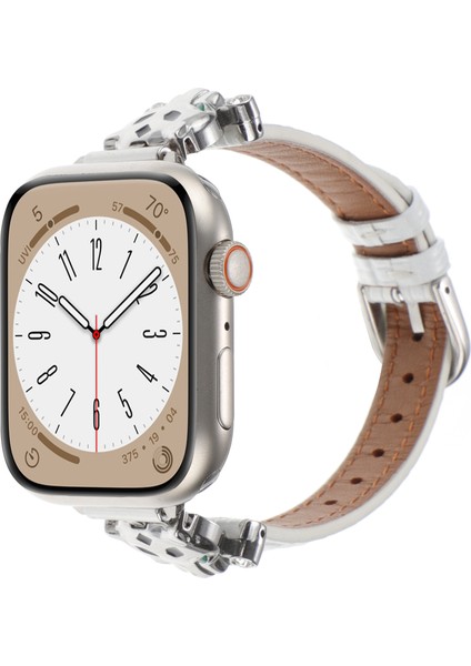 Apple Watch Series 10 46MM/ULTRA 2 Ultra 49MM/9 8 7 45MM/SE (2023) Se (2022) Se 6 5 4 44MM/3 2 1 42MM Saat Kayışı - Gümüş/beyaz (Yurt Dışından) modelleri